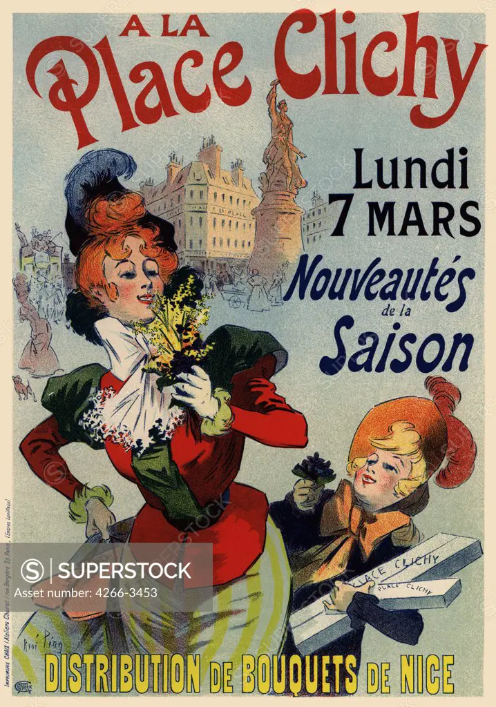 French advertising poster by Rene Louis Pean, colour lithograph, 1890s, 1875-1945, Private Collection