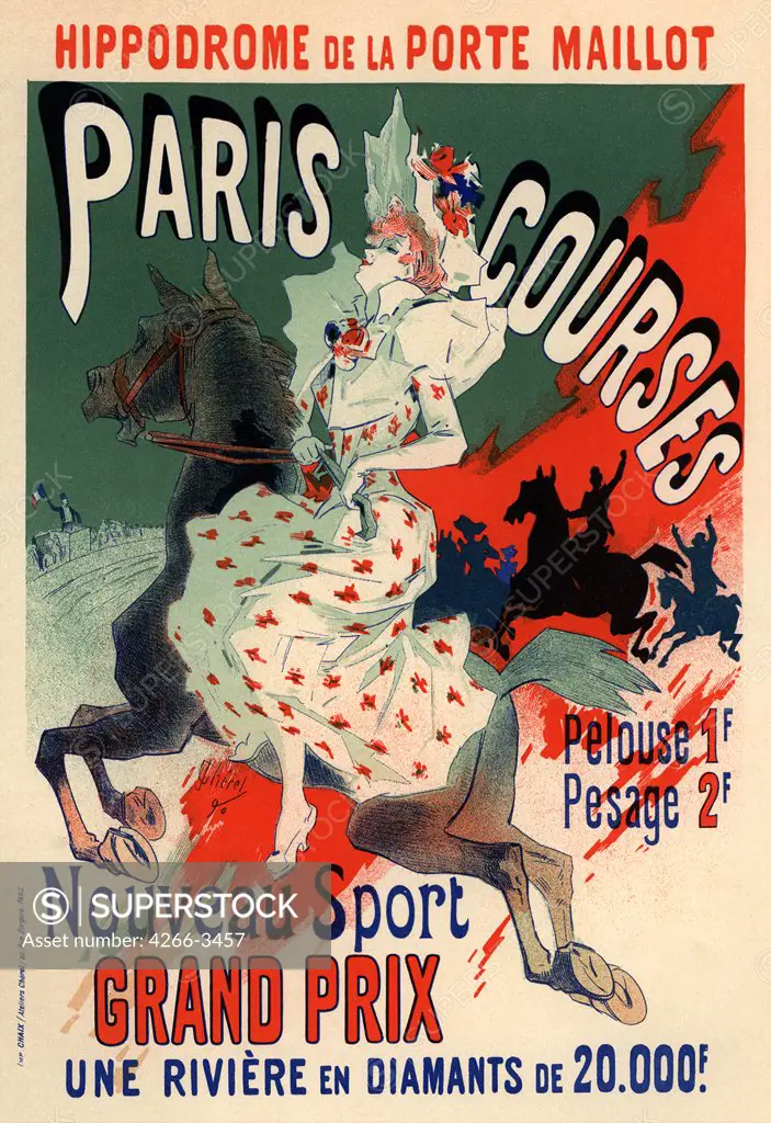 French advertising poster by Jules Cheret, colour lithograph, circa 1900, 1836-1932, Private Collection