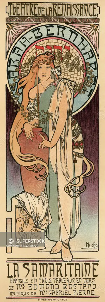 Poster by Alfons Marie Mucha, Colour lithograph, 1860-1939, Private Collection