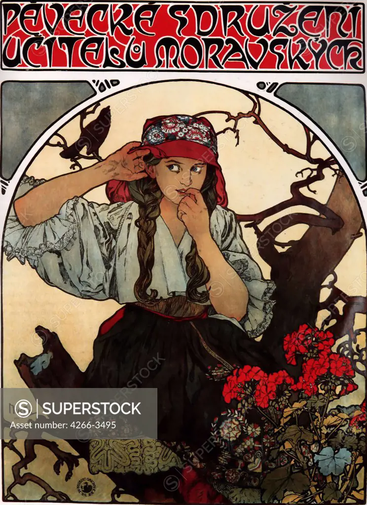 Alfons Marie Mucha, Colour lithograph, 1911, Poster, 1860-1939, Private Collection