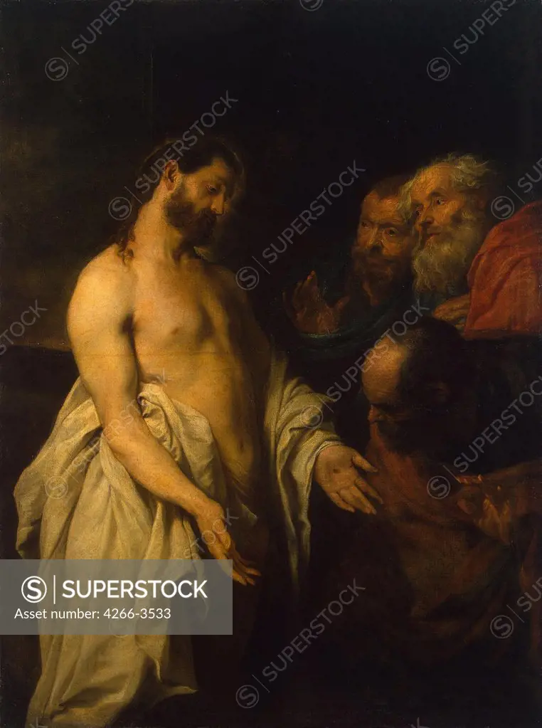 Jesus Christ by Sir Anthonis van Dyck, Oil on canvas, 1625-1626, 1599-1641, Russia, St. Petersburg, State Hermitage, 147x110, 3