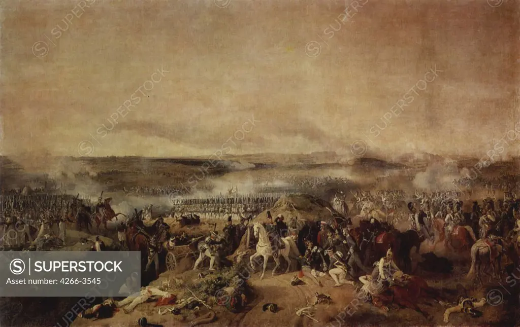 Battle of Borodino by Peter von Hess, Oil on canvas, 1843, 1792-1871, Russia, St. Petersburg, State Hermitage, 224x355