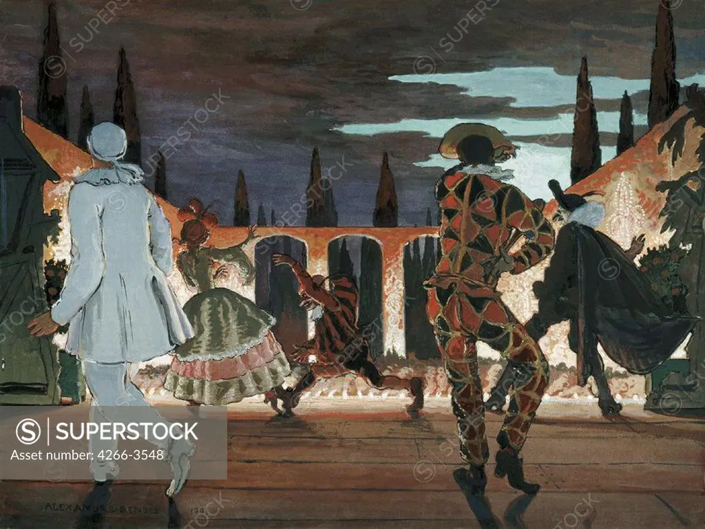 Benois, Alexander Nikolayevich (1870-1960) State Art Museum, Ivanovo 1905 Gouache on cardboard Russian End of 19th - Early 20th cen. Russia Opera, Ballet, Theatre 