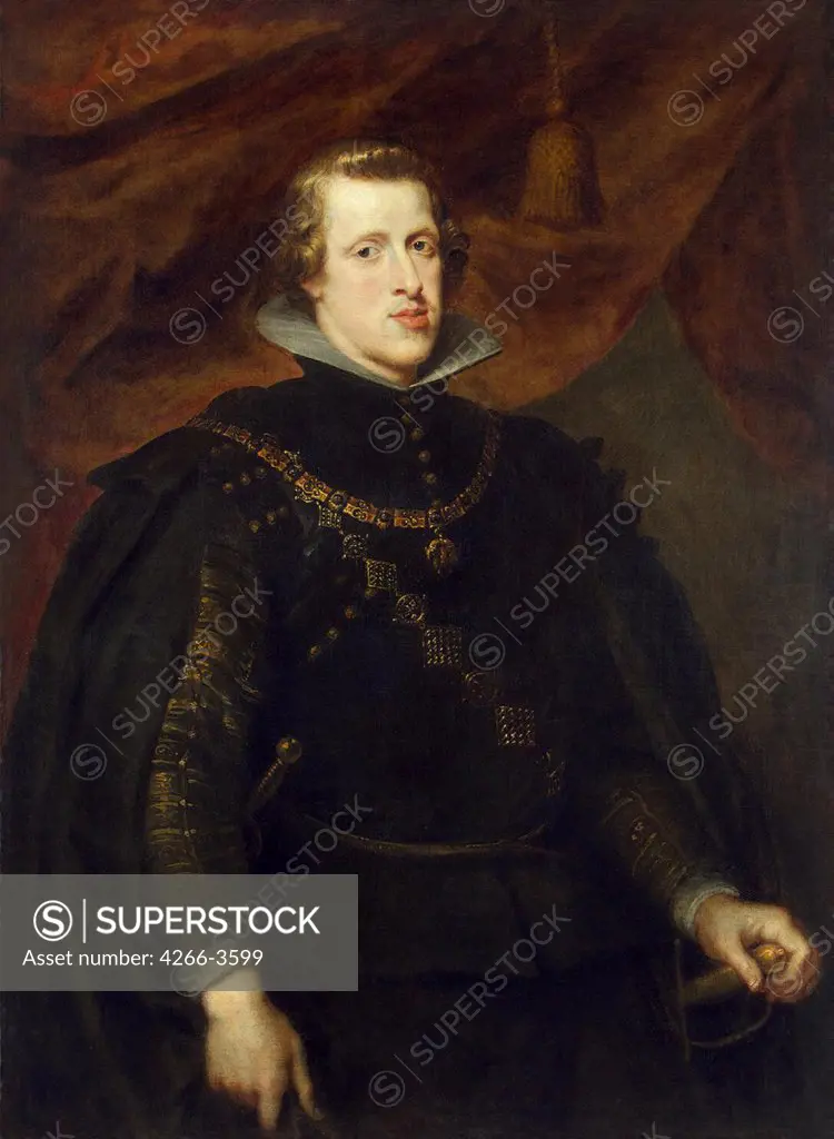 Portrait of Philip IV of Spain by Pieter Paul Rubens, Oil on canvas, circa 1628-1629, 1577-1640, Russia, St. Petersburg, State Hermitage, 114x82