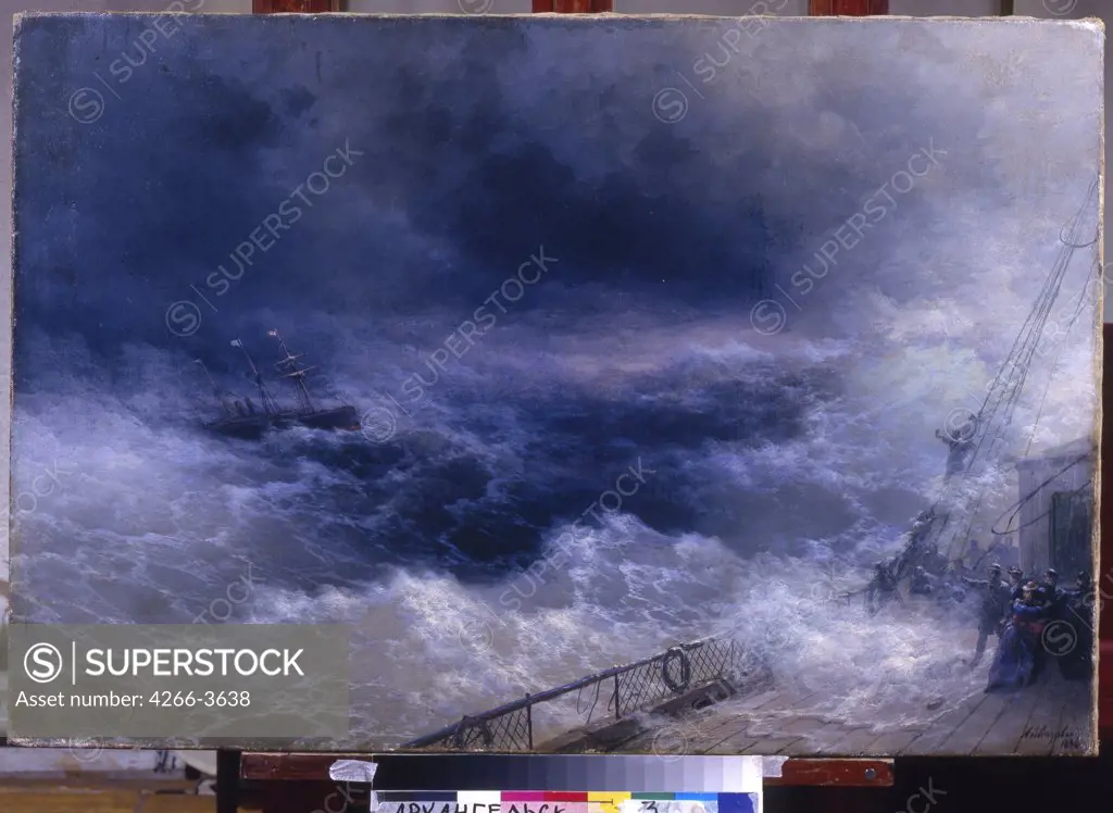 Storm by unknown artist, Russia, Arkhangelsk, Regional Art Museum, 67, 5x100