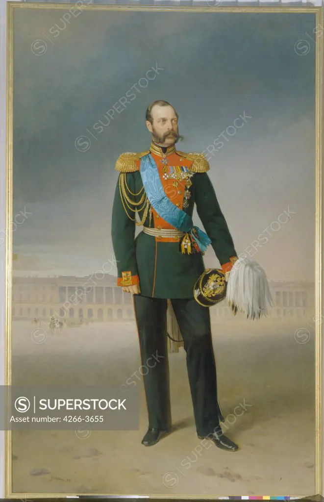 Portrait of Alexander II by Yegor Bottman, Oil on canvas, 1875, 18..-1891, Russia, St. Petersburg, State Russian Museum