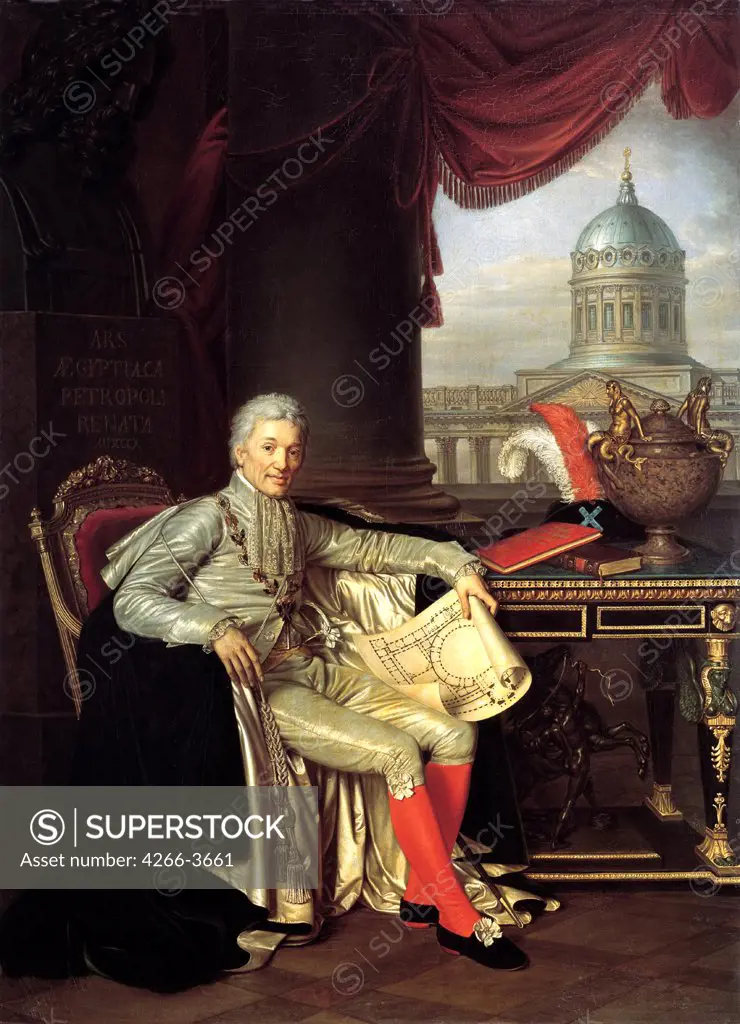 Stroganov by Alexander Grigoryevich Varnek, Oil on canvas, 1814, 1782-1843, Russia, St. Petersburg, State Russian Museum, 251x184
