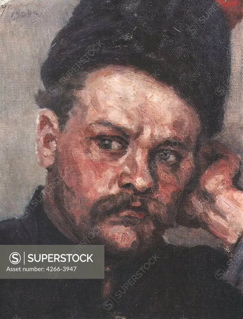Portrait of Stepan Razin by Vasili Ivanovich Surikov, oil on canvas, 1909, 1848-1916, Russia, St. Petersburg, State Russian Museum