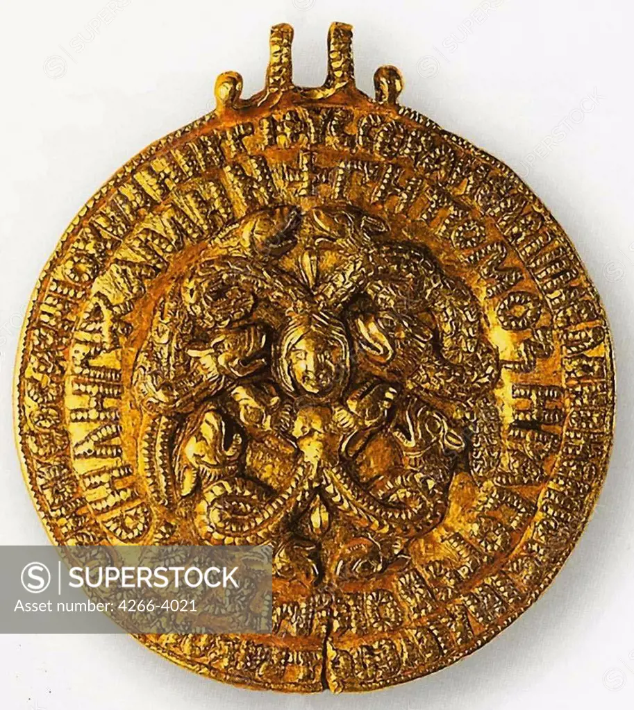 Gold medal by anonymous artist, 11th century, Russia, St. Petersburg, State Russian Museum