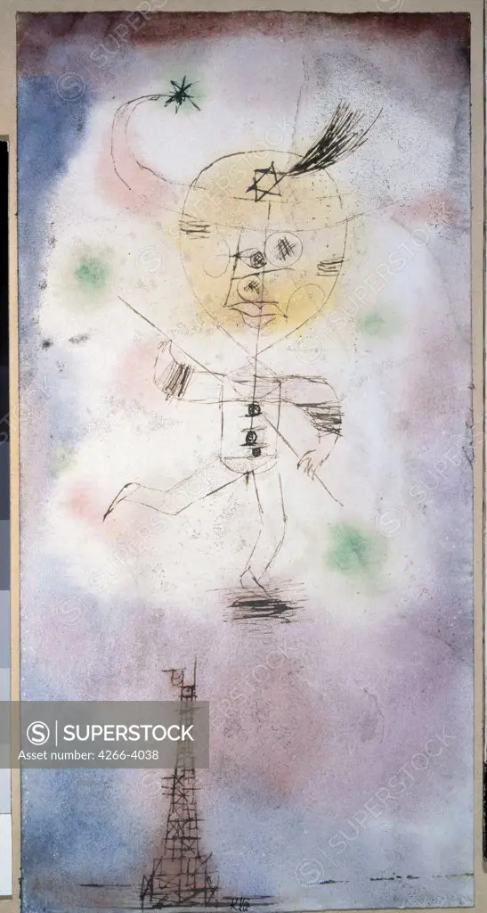 Klee, Paul (1879-1940) State A. Pushkin Museum of Fine Arts, Moscow 1918 20,8x10,6 Watercolour and ink on paper Modern Germany 
