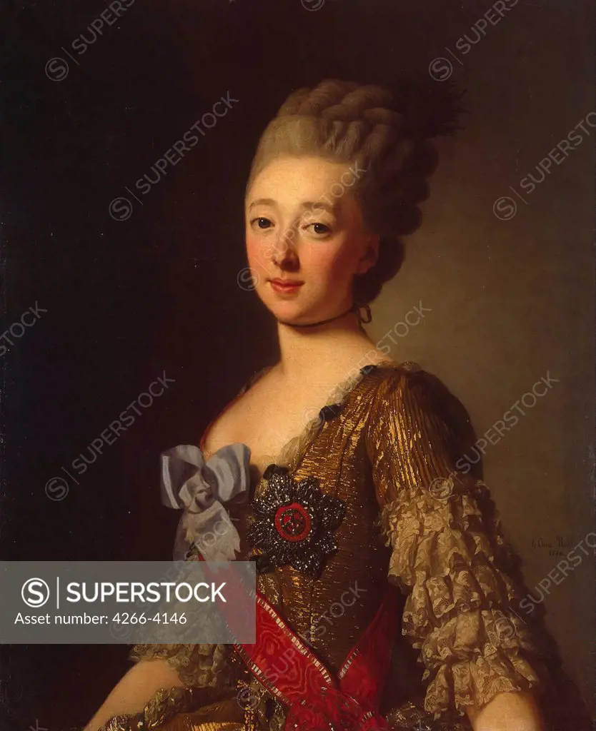 Portrait of Grand Duchess Natalia Alexeevna by Alexander Roslin, oil on canvas, 1776, 1718-1793, Russia, St. Petersburg, State Hermitage, 88x66