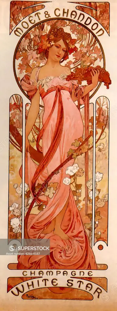 Advertising poster by Alfons Marie Mucha, colour lithograph, 1899-1900, 1860-1939, Private Collection Czechoslovakia