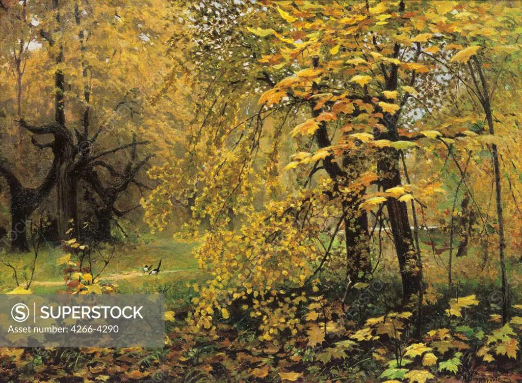 Edge of forest by Ilya Semenovich Ostroukhov, oil on canvas, 1886-1887, 1858-1929, Russia, Moscow, State Tretyakov Gallery, 48, 2x66, 3