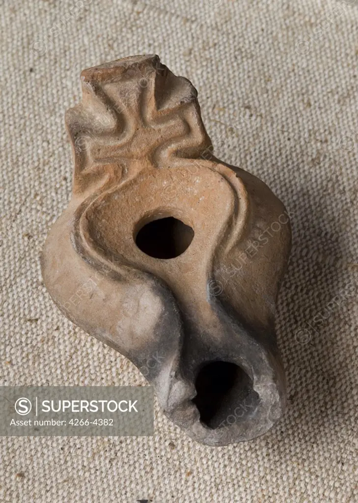 Oil lamp, Clay, 6th-7th century, Russia, Moscow, State History Museum,