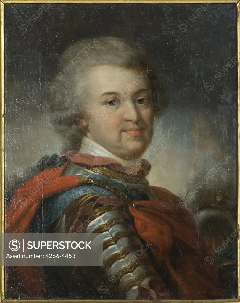 Portrait of Grigori Potemkin by Anonymous artist, Oil on canvas, Late 18th century, Rococo, State History Museum, Moscow
