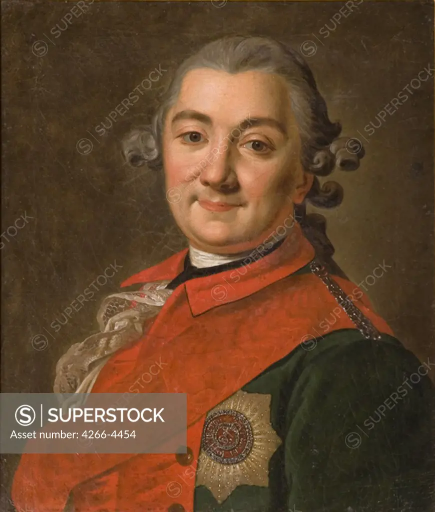 Portrait of man by Anonymous artist, Oil on canvas, 1760s, Rococo, State History Museum, Moscow