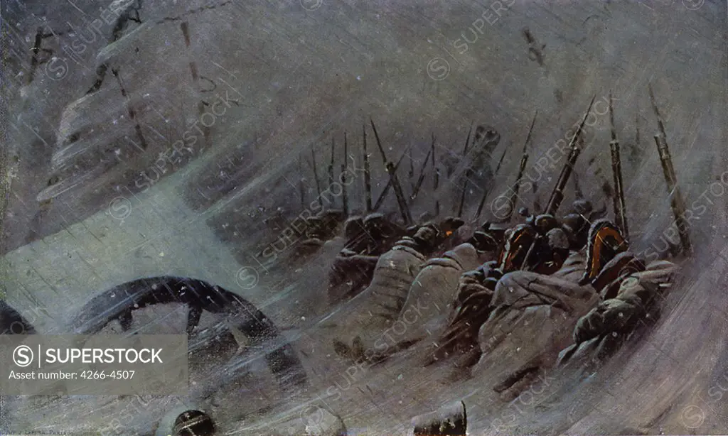 Battlefield in winter by Vasili Vasilyevich Vereshchagin, Oil on canvas, 1899-1900, 1842-1904, Russia, Moscow, State History Museum,