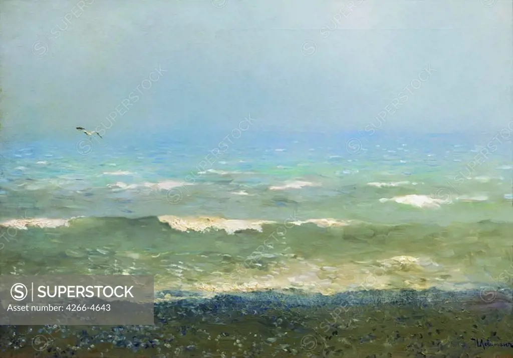 Mediterranean Sea by Isaak Ilyich Levitan, Oil on canvas, 1890, Realism, 1860-1900, Russia, Moscow, State Tretyakov Gallery, 41x59