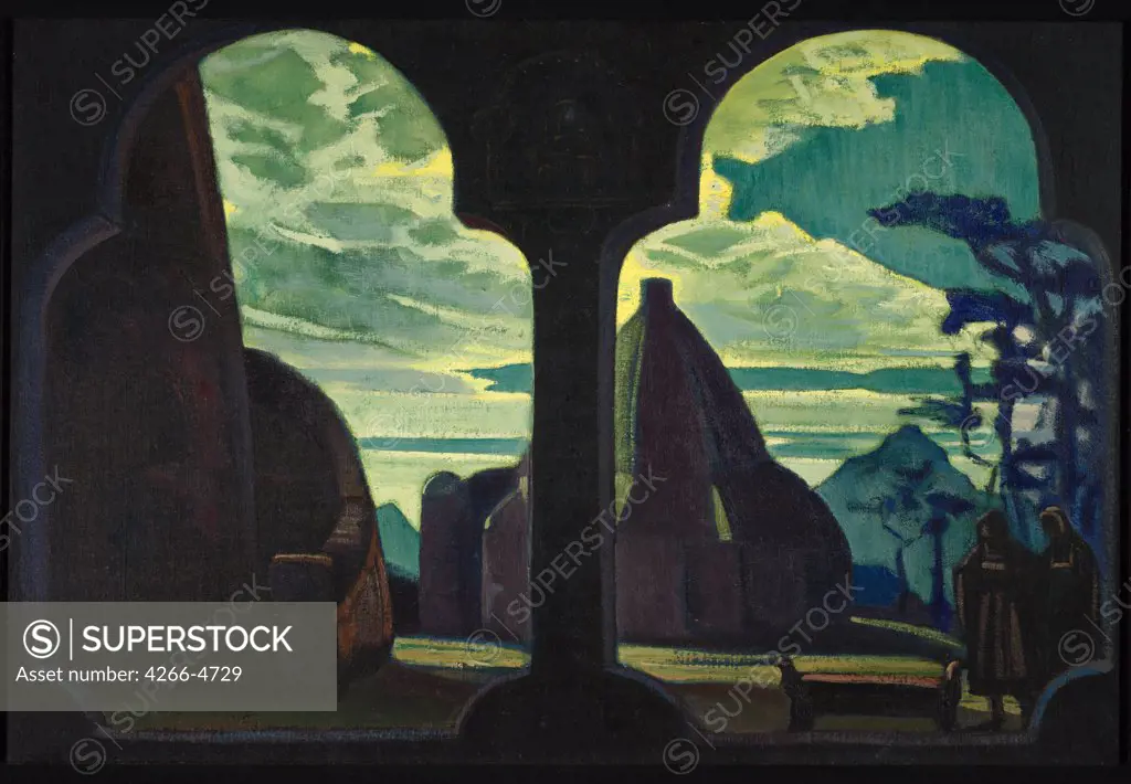 Roerich, Nicholas (1874-1947) Private Collection 1912 49x75 Oil on canvas 