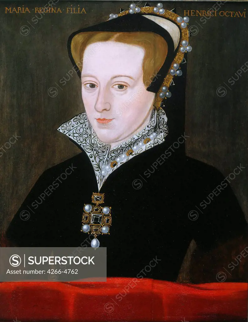 Portrait of Mary I Tudor by English master, Oil on wood, 1540s, Private Collection