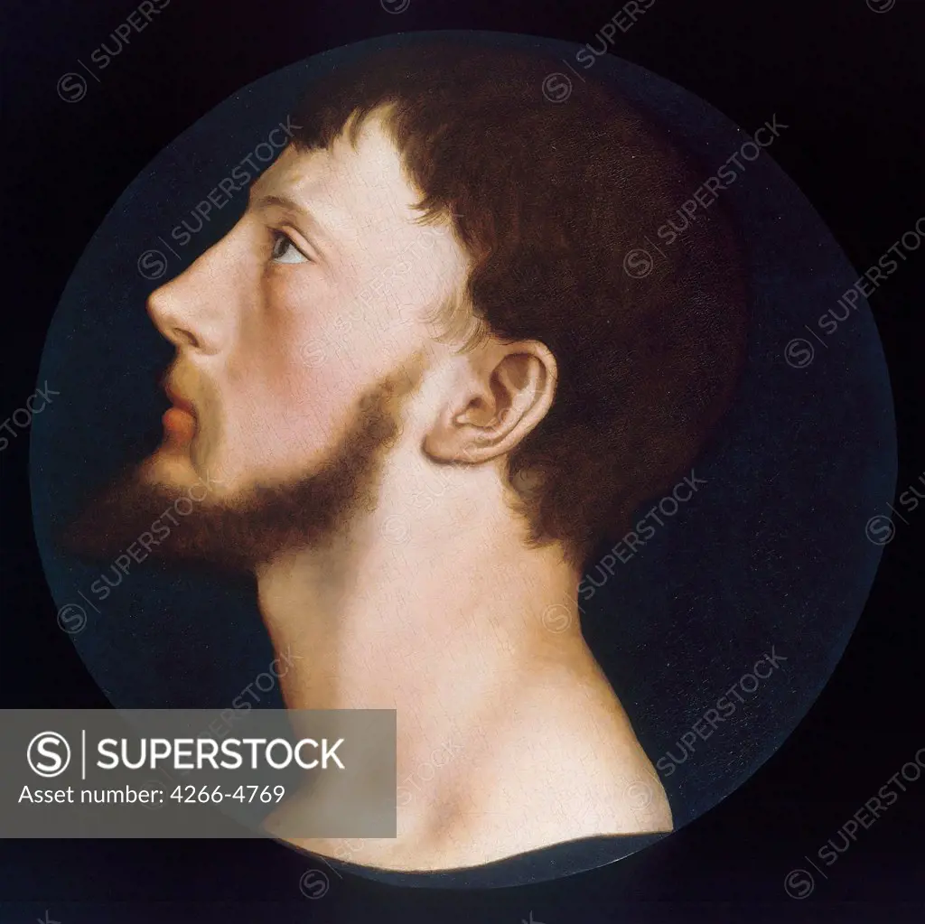 Portrait of Thomas Wyatt by Hans Holbein the Younger, Oil on wood, circa 1541, 1497-1543, Private Collection, D 32