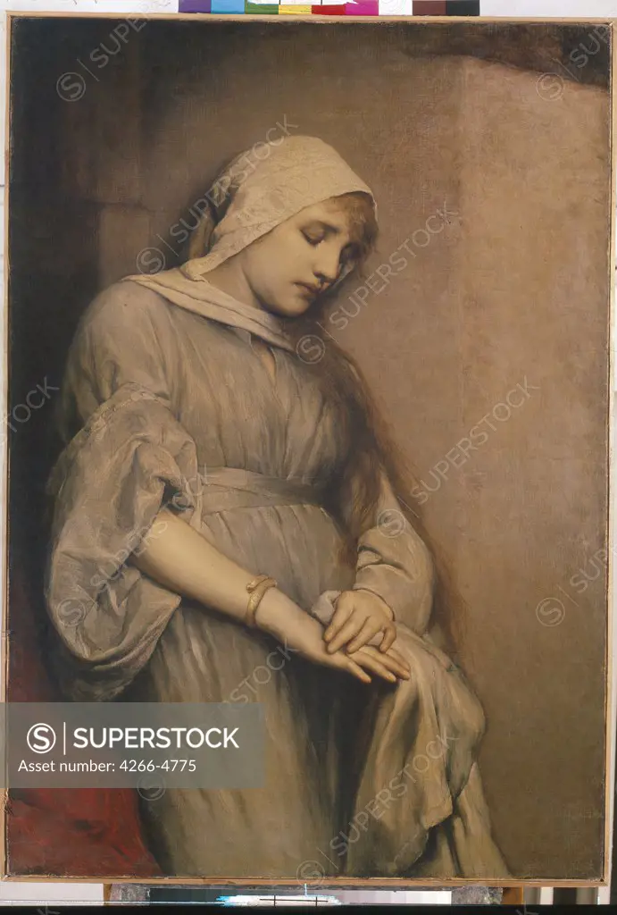Portrait of Lady Macbeth by Gabriel Cornelius Ritter von Max, Oil on canvas, 1883, 1840-1915, Russia, St. Petersburg, State Hermitage, 100x73