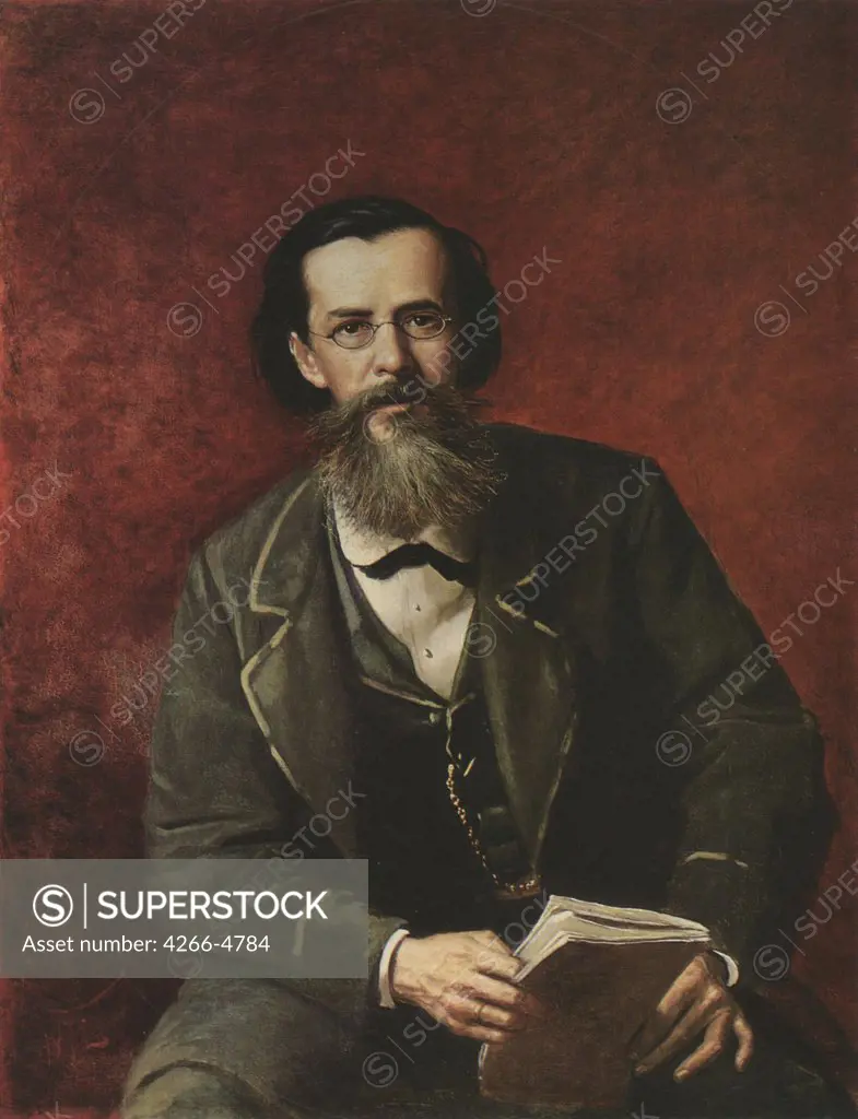 Portrait of russian author Apollon Maykov by Vasili Grigoryevich Perov, oil on canvas, 1872, 1834-1882, Russia, Moscow, State Tretyakov Gallery, 103, 5x80, 8