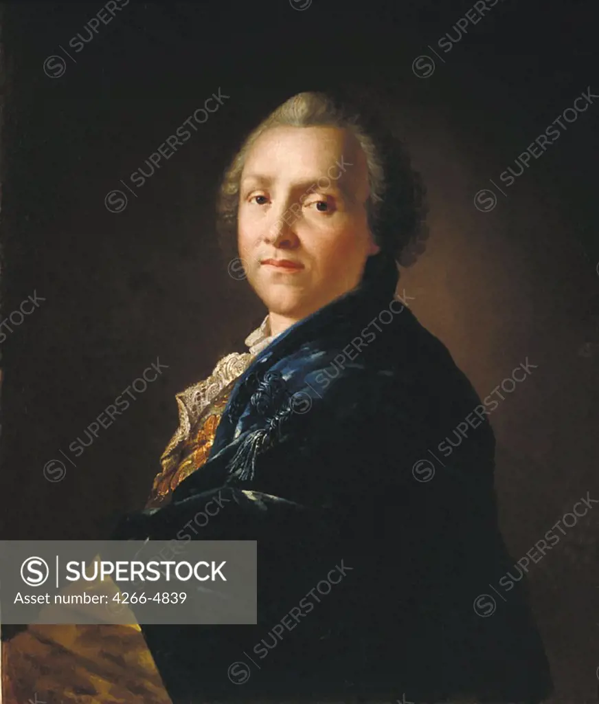 Portrait of Alexander Sumarokov by Anton Pavlovich Losenko, oil on canvas, 1760, 1737-1773, Russia, St. Petersburg, State Russian Museum, 74x64, 5
