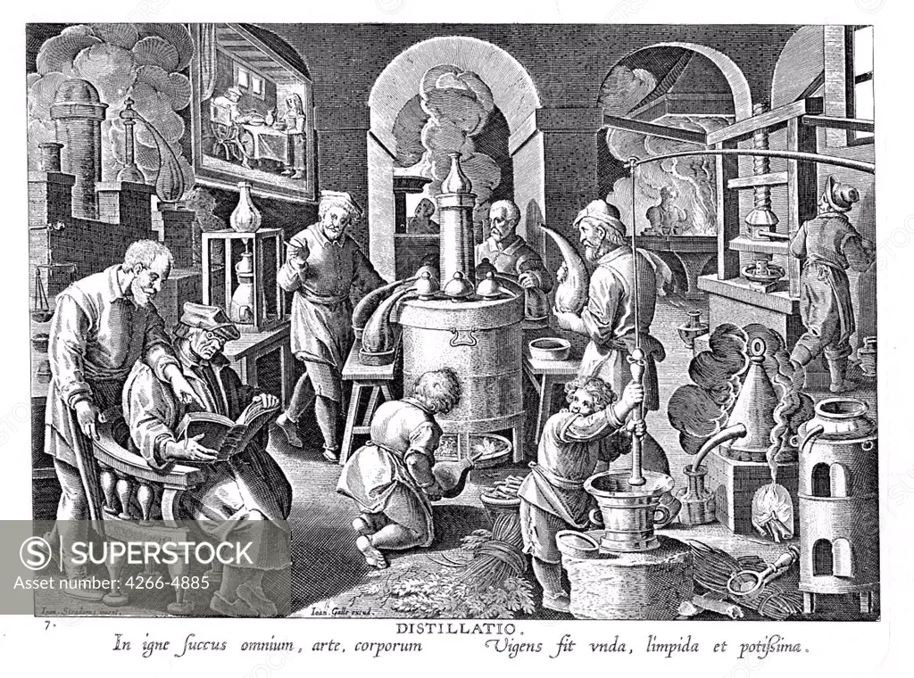 At workshop by Johannes Stradanus, copper engraving, 1580s, 1523-1605, Private Collection