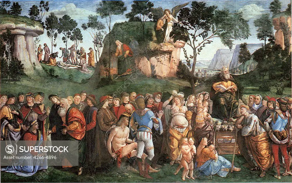Ten Commandments by Luca Signorelli, Fresco, 1482-1484, circa 1441-1523, Vatican, The Sistine Chapel