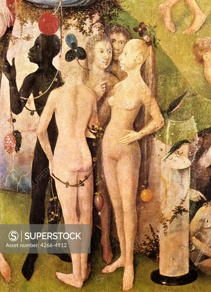 Garden of Eden by Hieronymus Bosch, Oil on wood, circa 1500, 1450-1516, Spain, Madrid, Museo del Prado