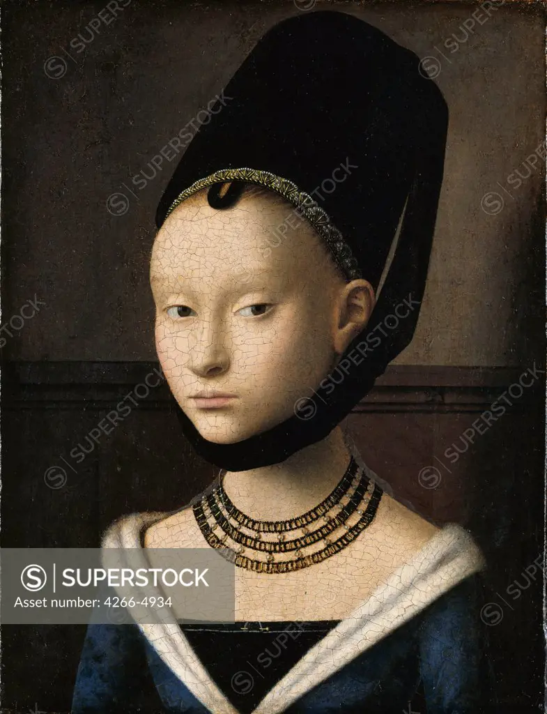Lady Talbot by Petrus Christus, Oil on wood, circa 1450, 1410/20-1475/76, germany, Berlin, Staatliche Museen, 28x21