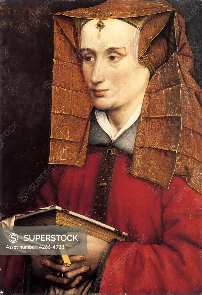Louise of Savoy by Jacques Daret, Oil on wood, 1430s-1440s, circa 1404-circa 1470, U.S.A., Washington, Dumbarton Oaks Research Library and Collection, 49, 5x35, 5