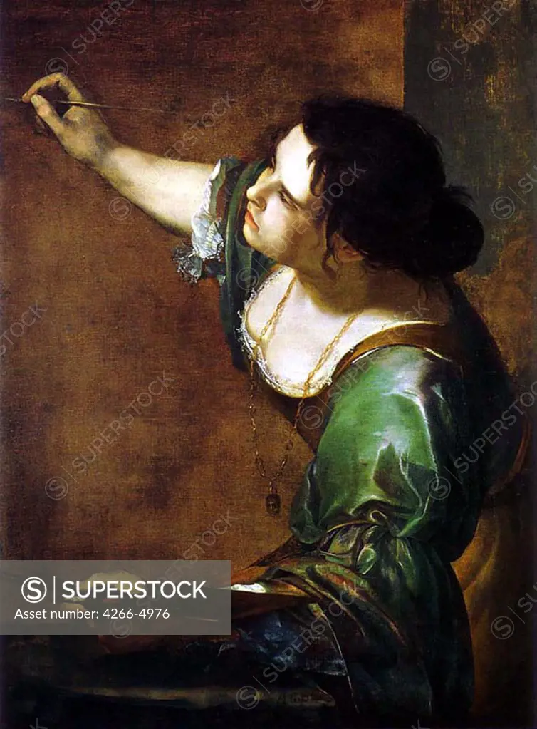 Self-portrait by Artemisia Gentileschi, oil on canvas, 1630s, 1598-1653, Great Britain, London, The Royal Collection, 98, 6x75, 2