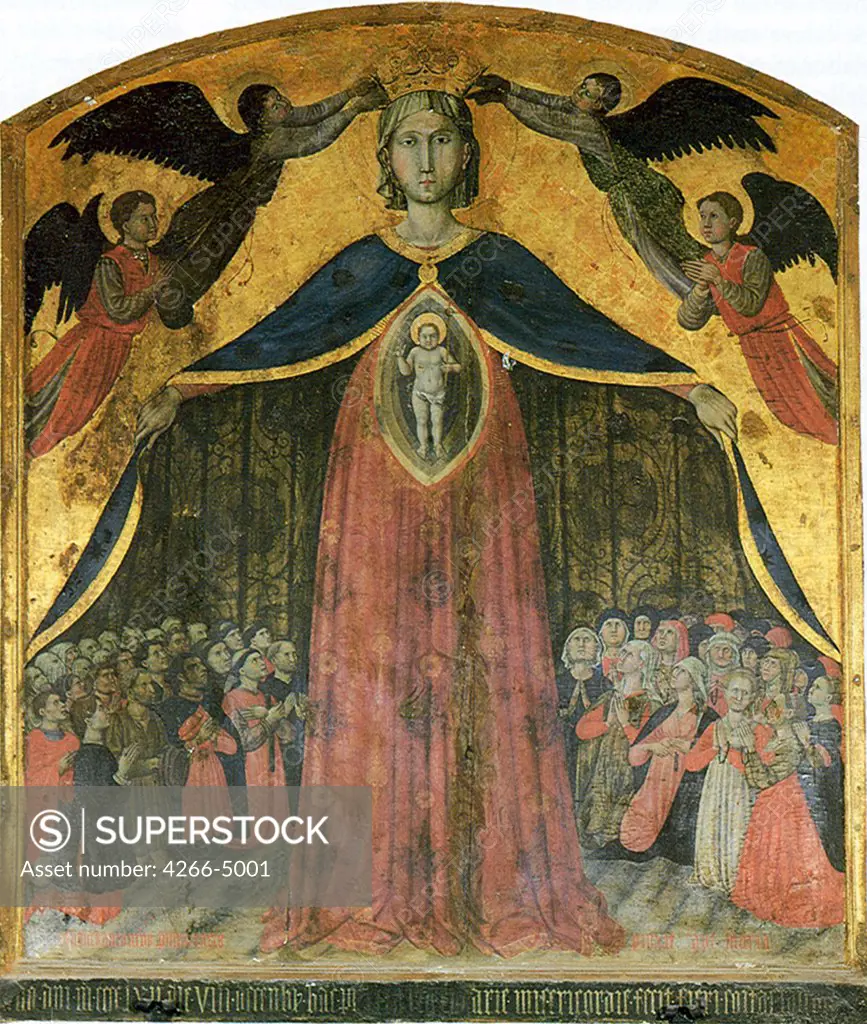 Religious illustration with Virgin Mary and Jesus Christ by Giovanni Antonio da Pesaro, tempera on panel, 1460s, active 1460s-1470s, Italy, Pesaro, Chiesa di Santa Maria dell'Arzilla, 198x165