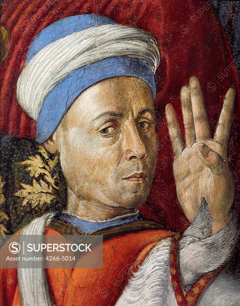 Self-portrait by Benozzo Gozzoli, fresco, 1459-1461, circa 1420-1497, Italy, Florence, Palazzo Medici-Riccardi