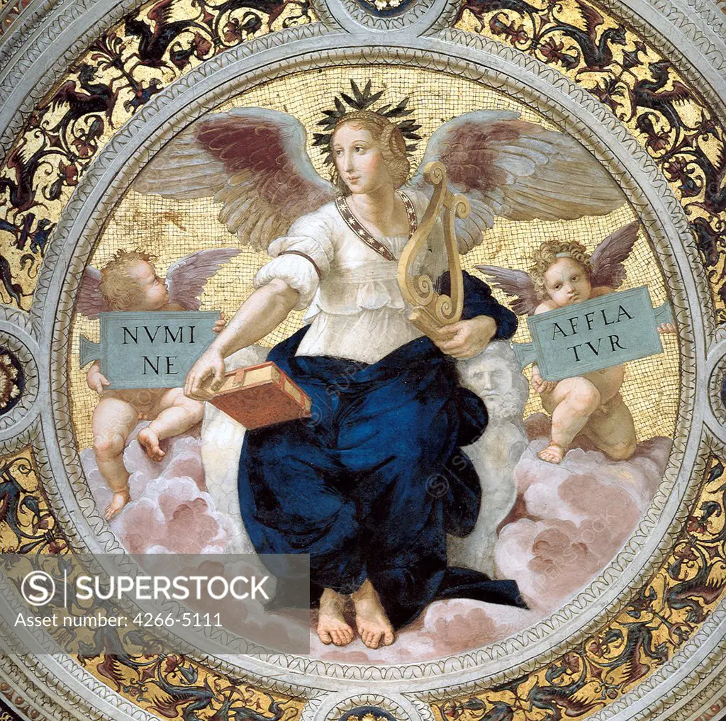Muse by Raphael, Fresco, 1508, 1483-1520, Vatican, Apostolic Palace, D 180