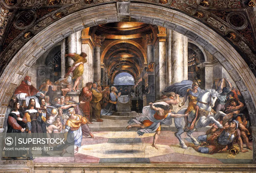 Expulsion of Heliodorus from the Temple by Raphael, Fresco, 1511-1512, 1483-1520, Vatican, Apostolic Palace