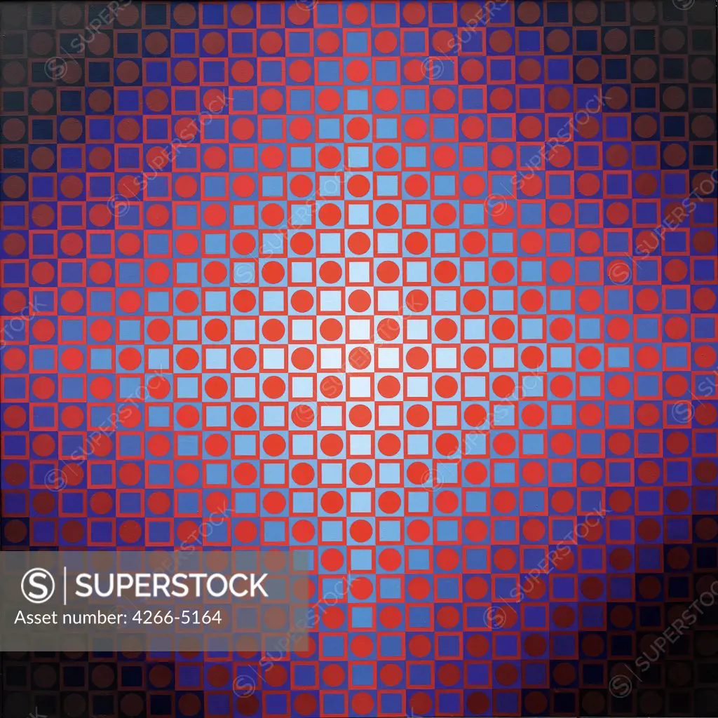 Vasarely (1906-1997) Private Collection 1966 250x250 Oil on canvas Op Art Hungary Abstract Art 