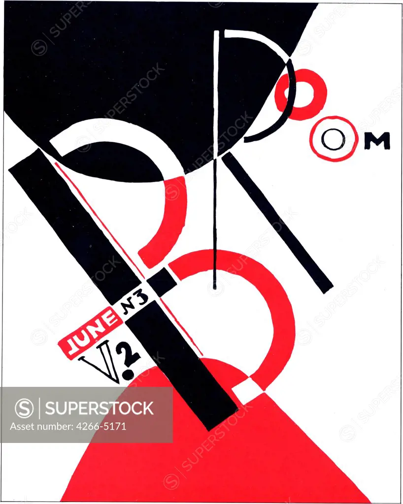 Lissitzky, El (1890-1941) State Tretyakov Gallery, Moscow 1922 Colour lithograph Russian avant-garde Russia Poster and Graphic design 