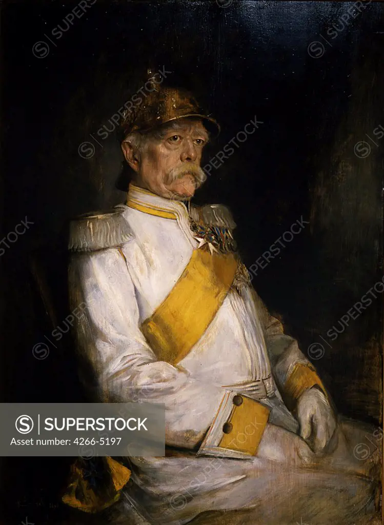 Portrait of Otto von Bismarck by Franz von Lenbach, oil on wood, 1890, 1836-1904, USA, Baltimore, Walters Art Museum, 121x87, 5