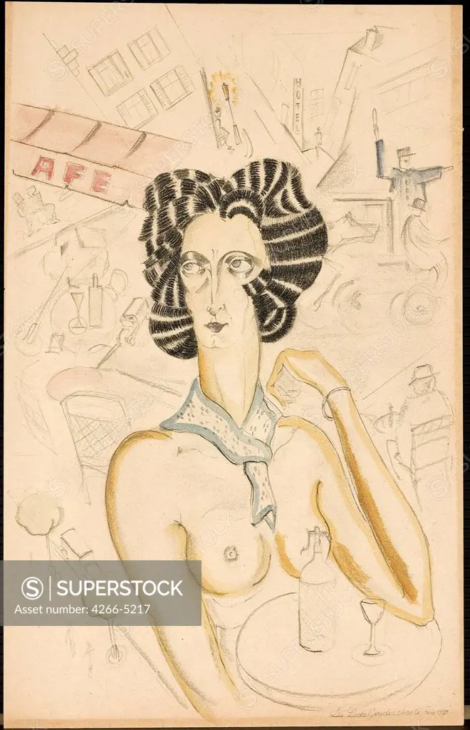 Gudiashvili, Lado (1896-1980) Private Collection 1921 40,6x25,4 Pencil, watercolour on paper Modern Georgia Opera, Ballet, Theatre, 