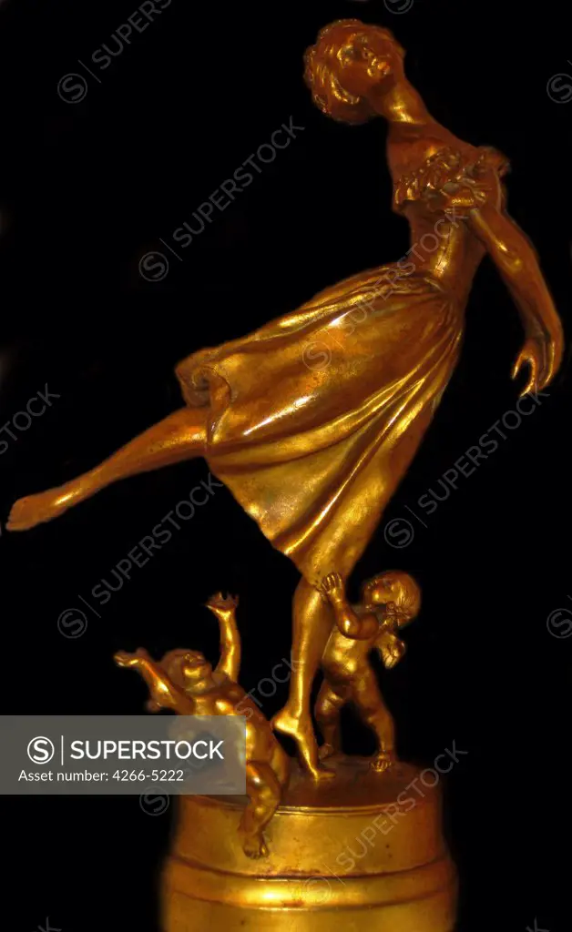 Soudbinin, Serafin (1870-1944) Private Collection H 35,6 Bronze Art Nouveau Russia Opera, Ballet, Theatre,Objects Sculpture