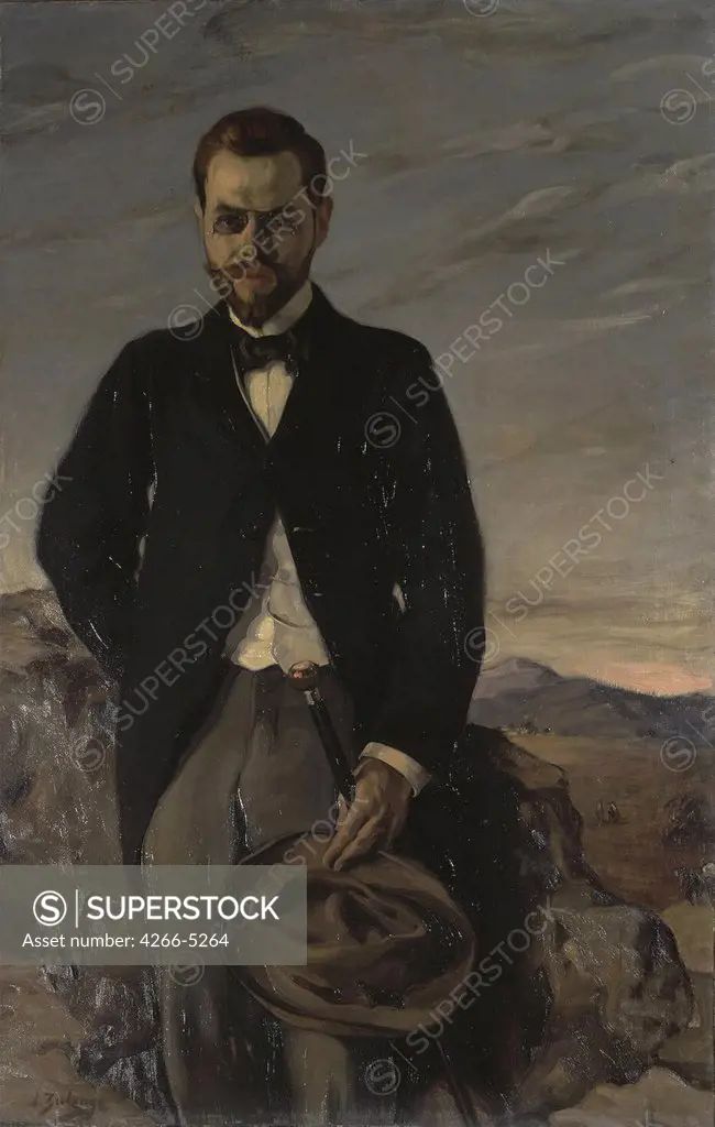 Portrait of Ivan Shchukin by Ignacio Zuloaga y Zabaleto, oil on canvas, 1899, 1870-1945, Russia, St. Petersburg, State Hermitage, 139x89