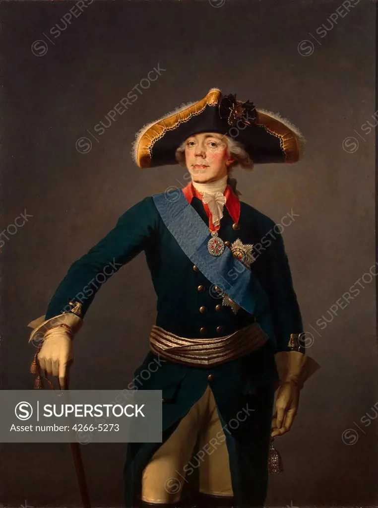 Portrait of tsar Paul I by Stepan Semyonovich Shchukin, oil on canvas, 1797, 1762-1828, Russia, St. Petersburg, State Hermitage, 154x116