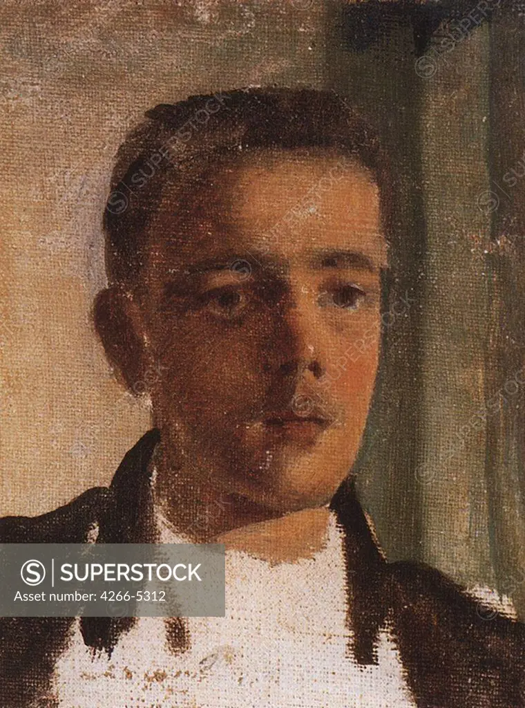 Portrait of Sergei Dyagilev by Konstantin Andreyevich Somov, Oil on canvas, 1893, 1869-1939, Russia, St. Petersburg, State Russian Museum
