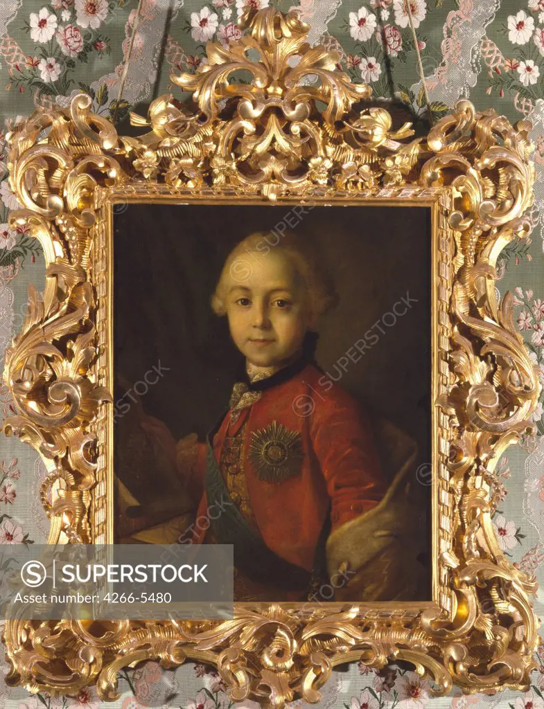 Portrait of Grand Duke Pavel Petrovich by Alexei Petrovich Antropov, Oil on canvas, 1761, 1716-1795, Russia, Rostov on Don, Regional Art Museum