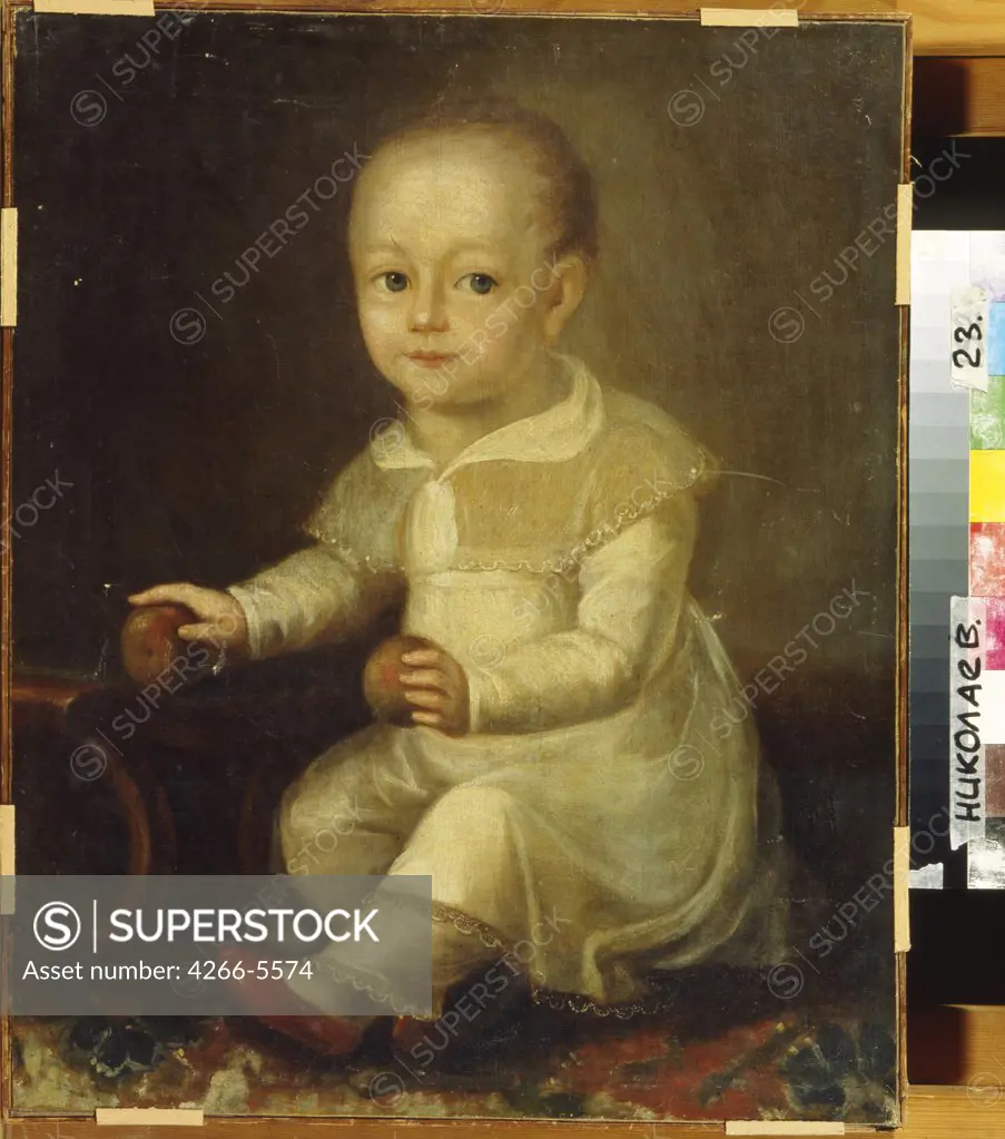 Portrait of boy by Vladimir Lukich Borovikovsky, Oil on canvas, 1777, 1757-1825, Ukraine, Mykolaiv, Regional W. Wereshchagin Art Museum, 59x47, 5