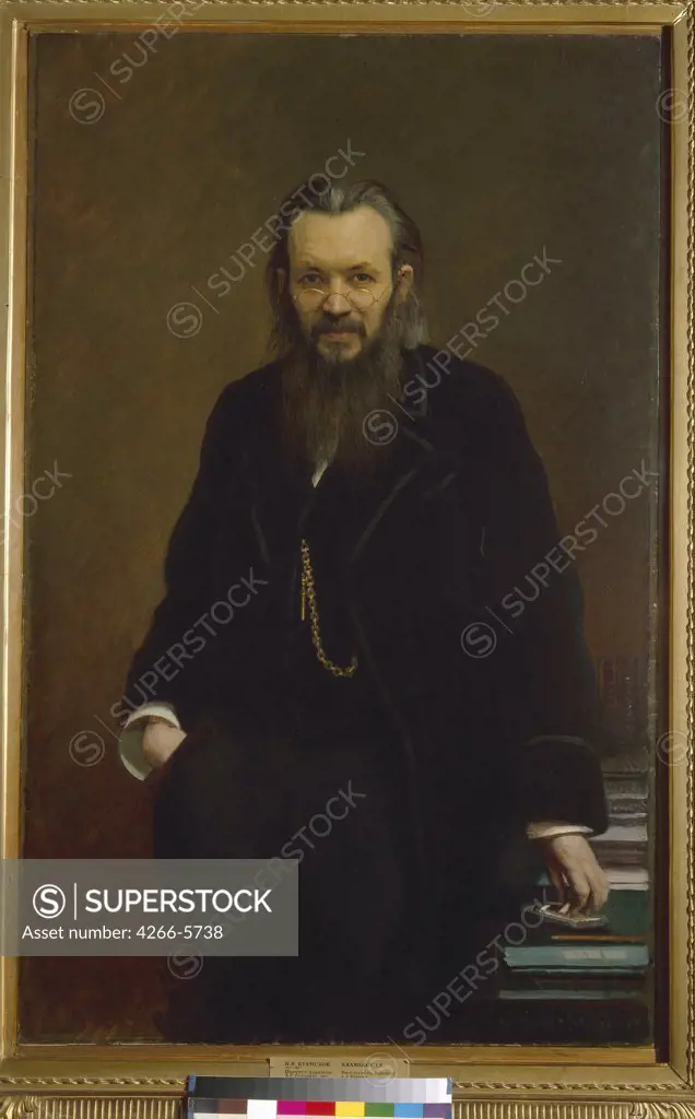 Portrait of Aleksey Suvorin by Ivan Nikolayevich Kramskoi, Oil on canvas, 1881, 1837-1887, Russia, St. Petersburg, State Russian Museum, 108, 5x88
