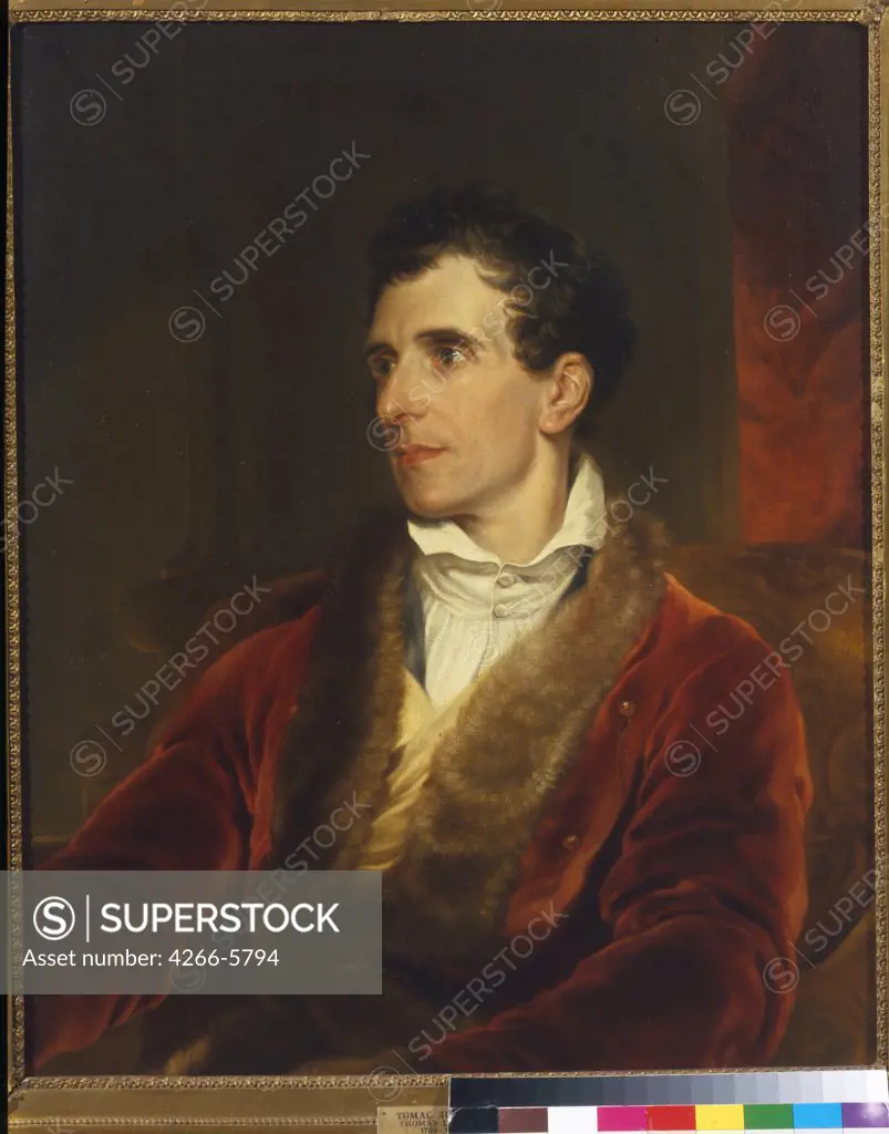 Portrait of Antonio Canova by Sir Thomas Lawrence, Oil on canvas, 1769-1830, Russia, Moscow, State A. Pushkin Museum of Fine Arts, 91x73